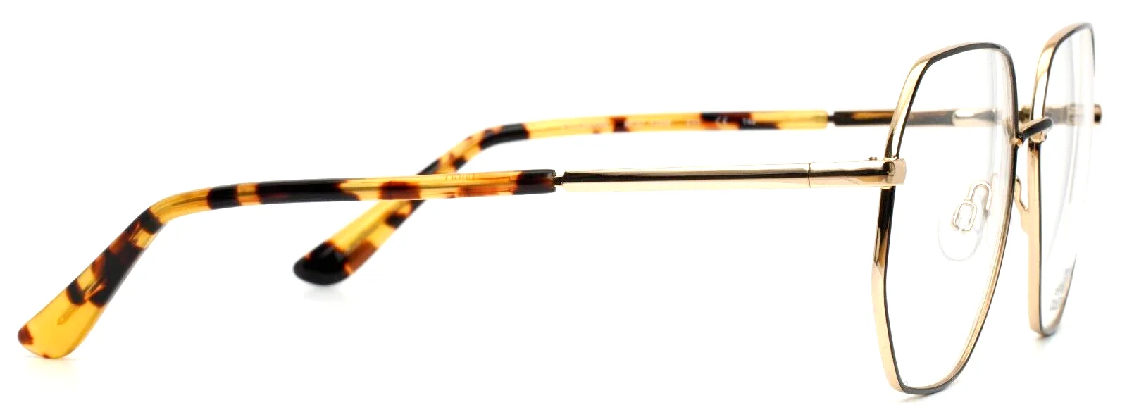 THE VAULT 134M 235 Black Gold Womens Geometric Eyeglasses 57-17-140 B:49 4
